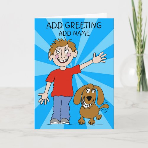 Man  His Best Friend Birthday  Card