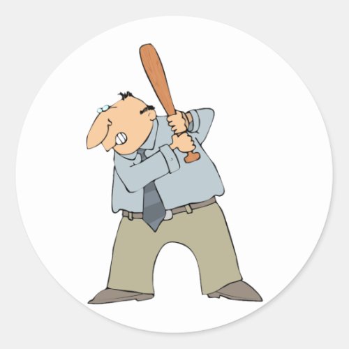 Man Holding A Baseball Bat Stickers