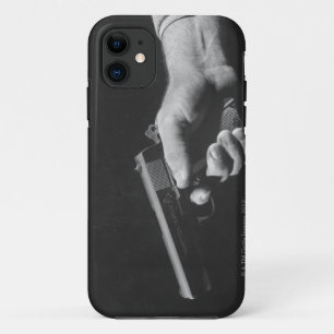 Man Holding Gun iPhone 11 Case