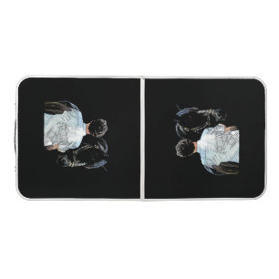 Man Holding Horse Dark Tailgate Pong Table