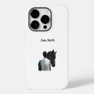 Man Holding Horse Light Cell Phone Case