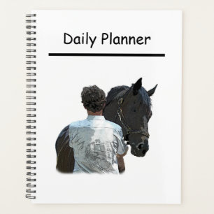 Man Holding Horse Light Daily Planner