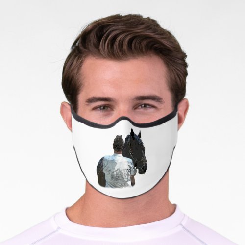 Man Holding Horse Light Face Mask