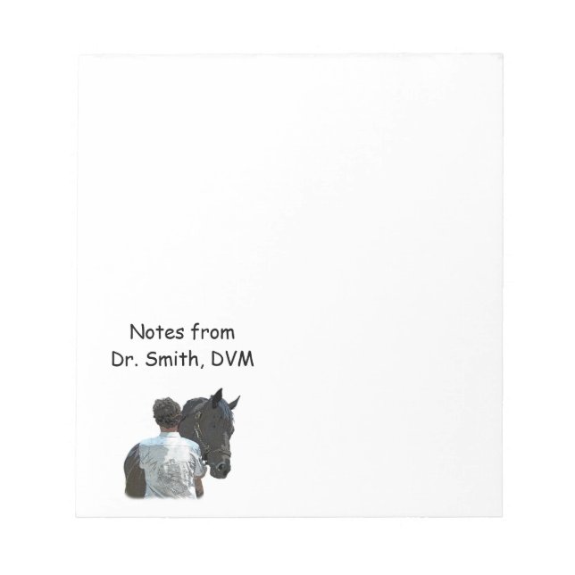 Man Holding Horse Light Notepad (Front)
