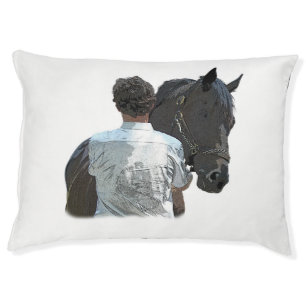 Man Holding Horse Light Pet Dog Bed