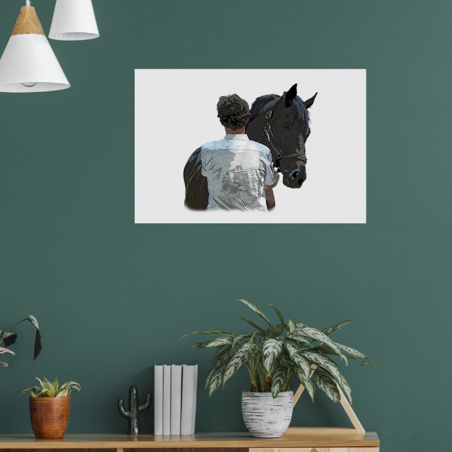 Man Holding Horse Light Poster (Living Room 1)