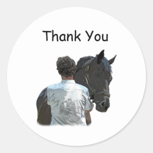 Man Holding Horse Light Stickers