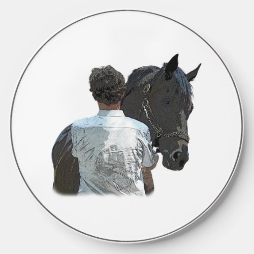 Man Holding Horse Light Wireless Charger