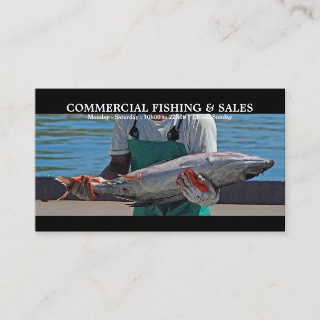 Man holding tuna photography | Personalize Business Card (Front)