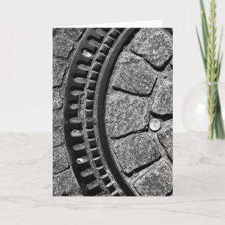 MAN HOLE COVER, STRASBOURG, FRANCE CARD