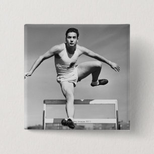 Man Hurdling Button