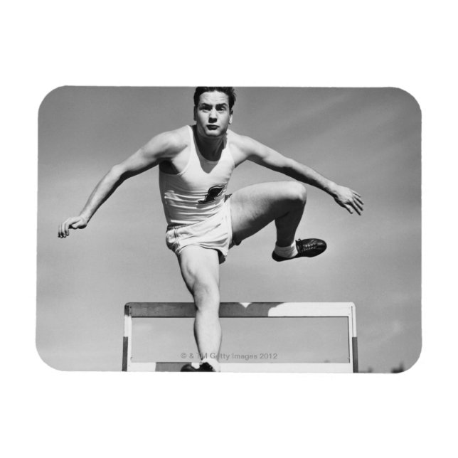Man Hurdling Magnet (Horizontal)