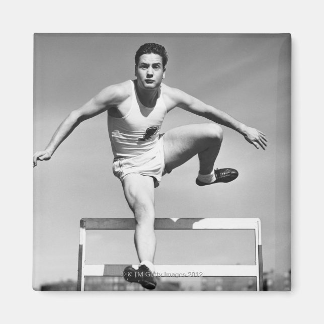 Man Hurdling Magnet (Front)