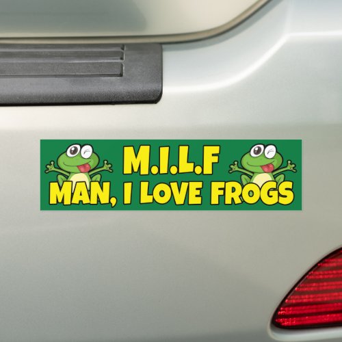 man I love frogs Bumper Sticker