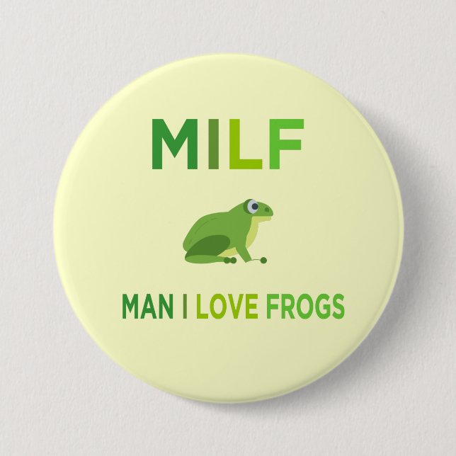 man i love frogs button (Front)