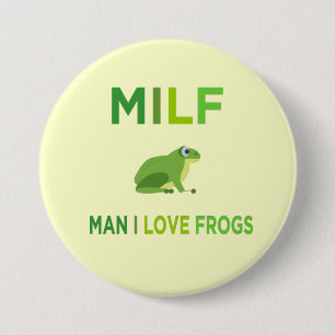 man i love frogs button
