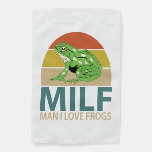Man I Love Frogs Garden Flag