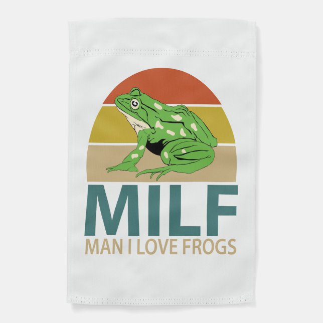 Man I Love Frogs Garden Flag (Front)