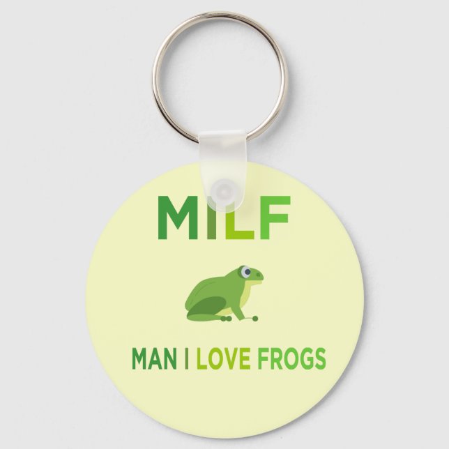 man i love frogs keychain (Front)