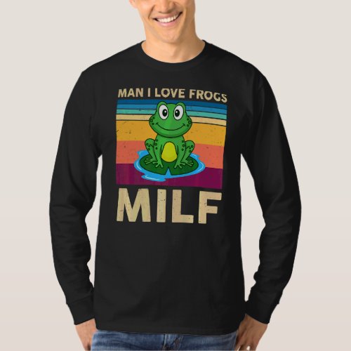 Man I Love Frogs  Kids Toddler Brother Cute Frog R T_Shirt