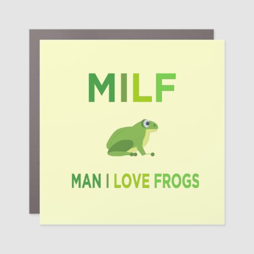 man i love frogs square car magnet