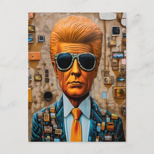 Man in a Decaying Society Postcard (Front)