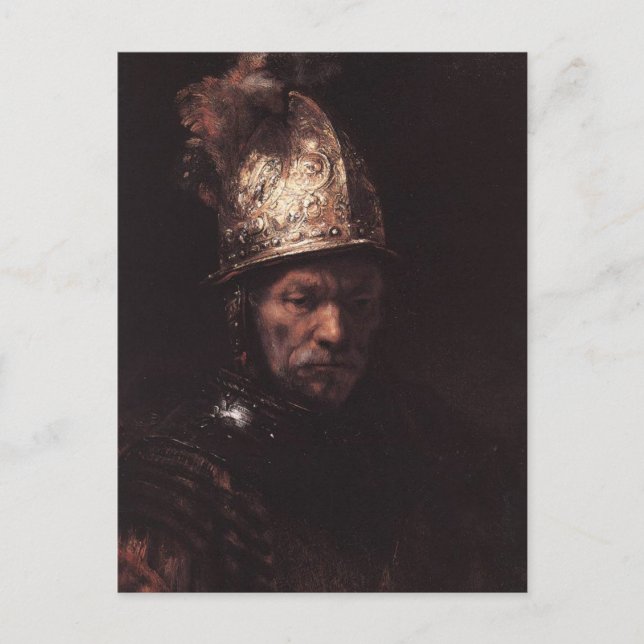 Man in a Golden Helmet Postcard (Front)