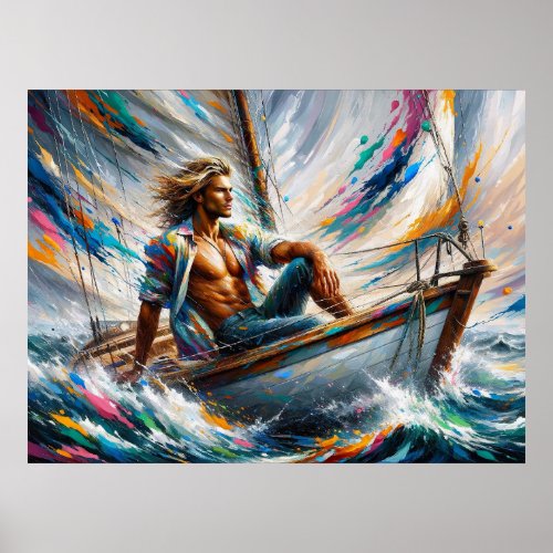 Man in a Sailboat Poster