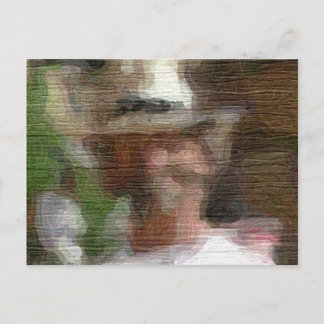 Man in a Straw Hat Postcard
