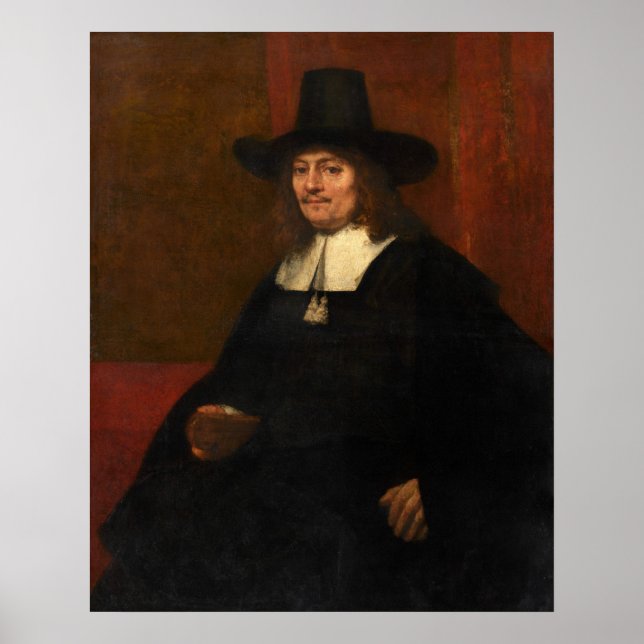 Man in a Tall Hat - Rembrandt Fine Art Poster (Front)
