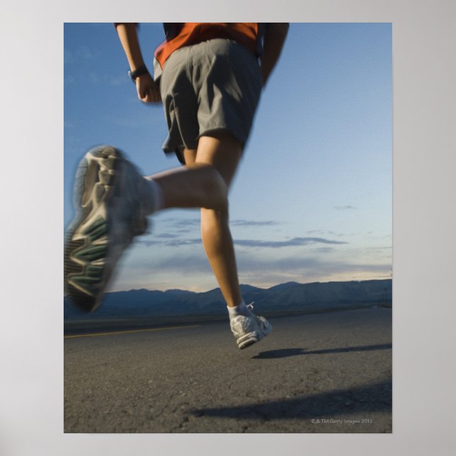 Man in athletic gear running poster (Front)