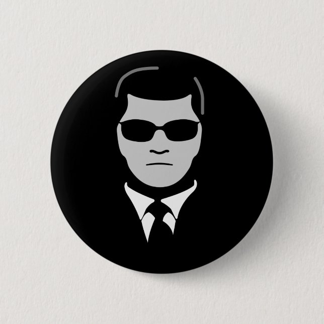Man in Black Pinback Button (Front)