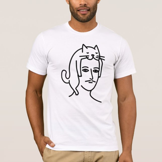 Man in Cat Hat  T-Shirt (Front)