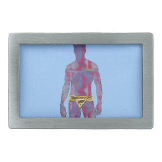 Man in Gold Underwear Belt Buckle