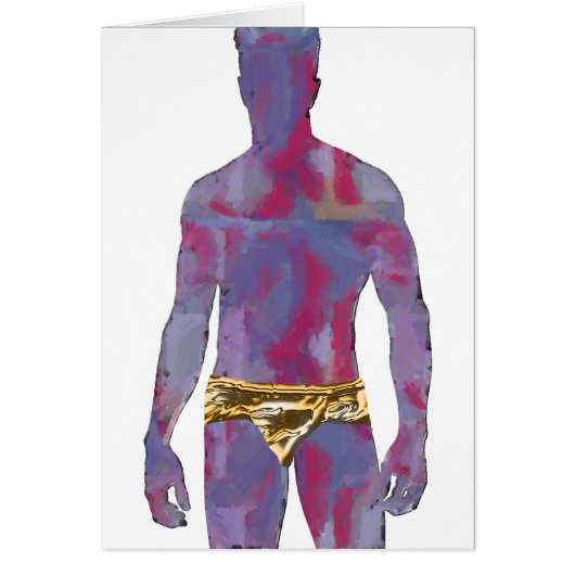 Man in Gold Underwear Cards (Front)