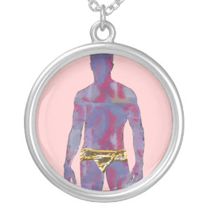 Man in Gold Underwear Necklace