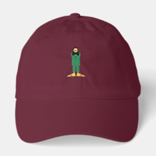 Man in Green Suit Art Retro Abstract Hat