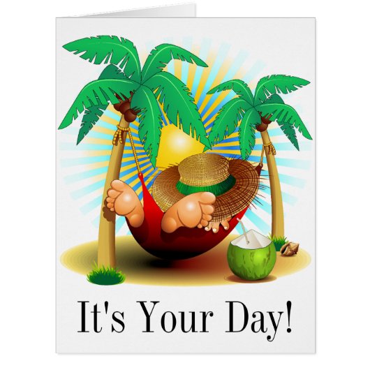 Man in Hammock BIG Card - SRF (Front)