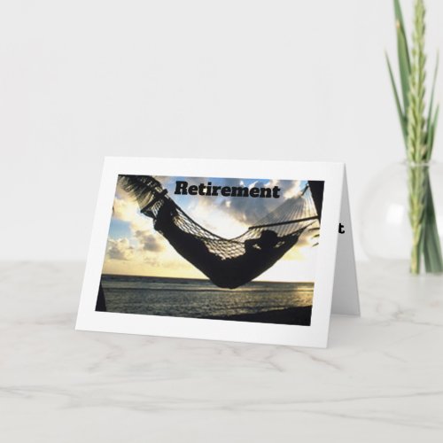 MAN IN HAMMOCK_RELAX AND ENJOY RETIREMENT CARD