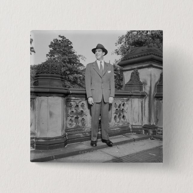 Man in Hat Button (Front)