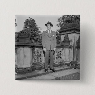Man in Hat Button