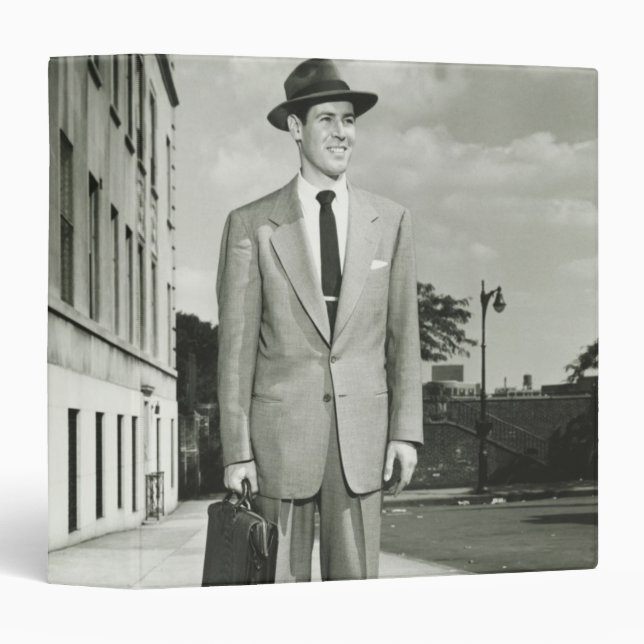 Man in Suit 3 Ring Binder (Front/Spine)
