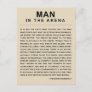 Man In The Arena - Daring Greatly Announcement Postcard