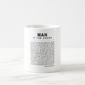 Mugs: Double-Handled Coffee Mug, Men in the Arena