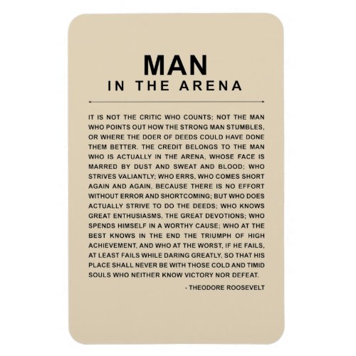 Man In The Arena _ Daring Greatly Magnet