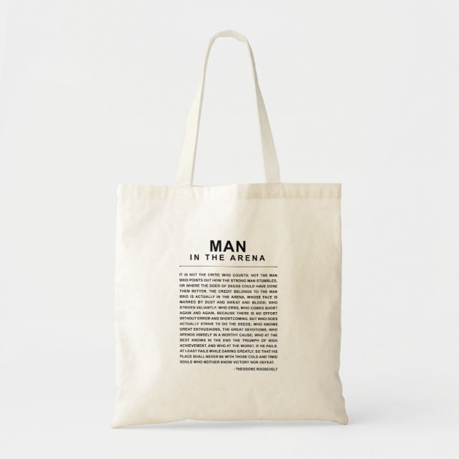 Man In The Arena - Daring Greatly Tote Bag (Front)