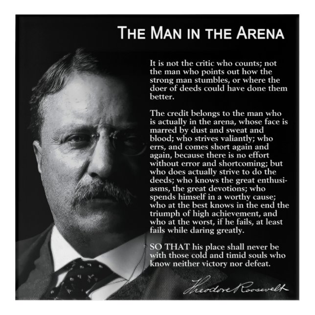 MAN in the ARENA Speech Acrylic Print (Front)