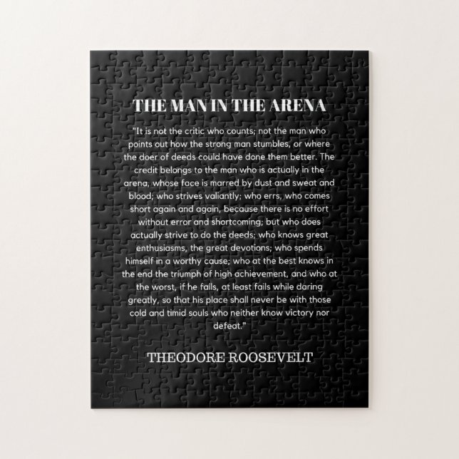 Man In The Arena Theodore Roosevelt Jigsaw Puzzle (Vertical)