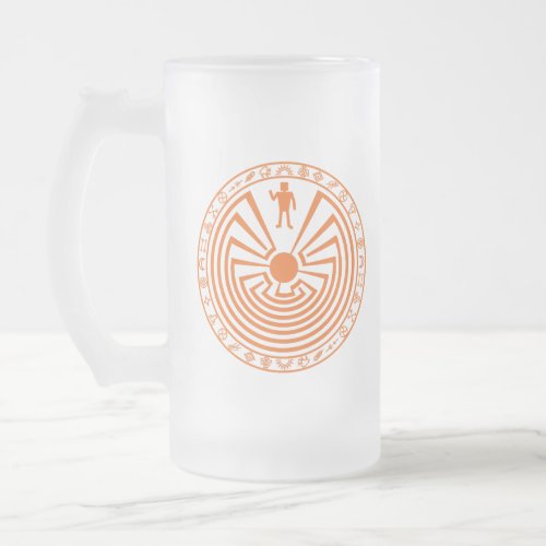 Man in the Maze Frosted Glass Beer Mug