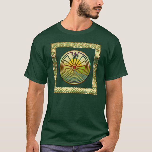 MAN IN THE MAZE landscape + your background T-Shirt (Front)